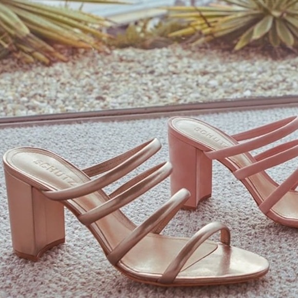 Schutz Felisa Leather Cage Sandal - Luna - Picture 6 of 8